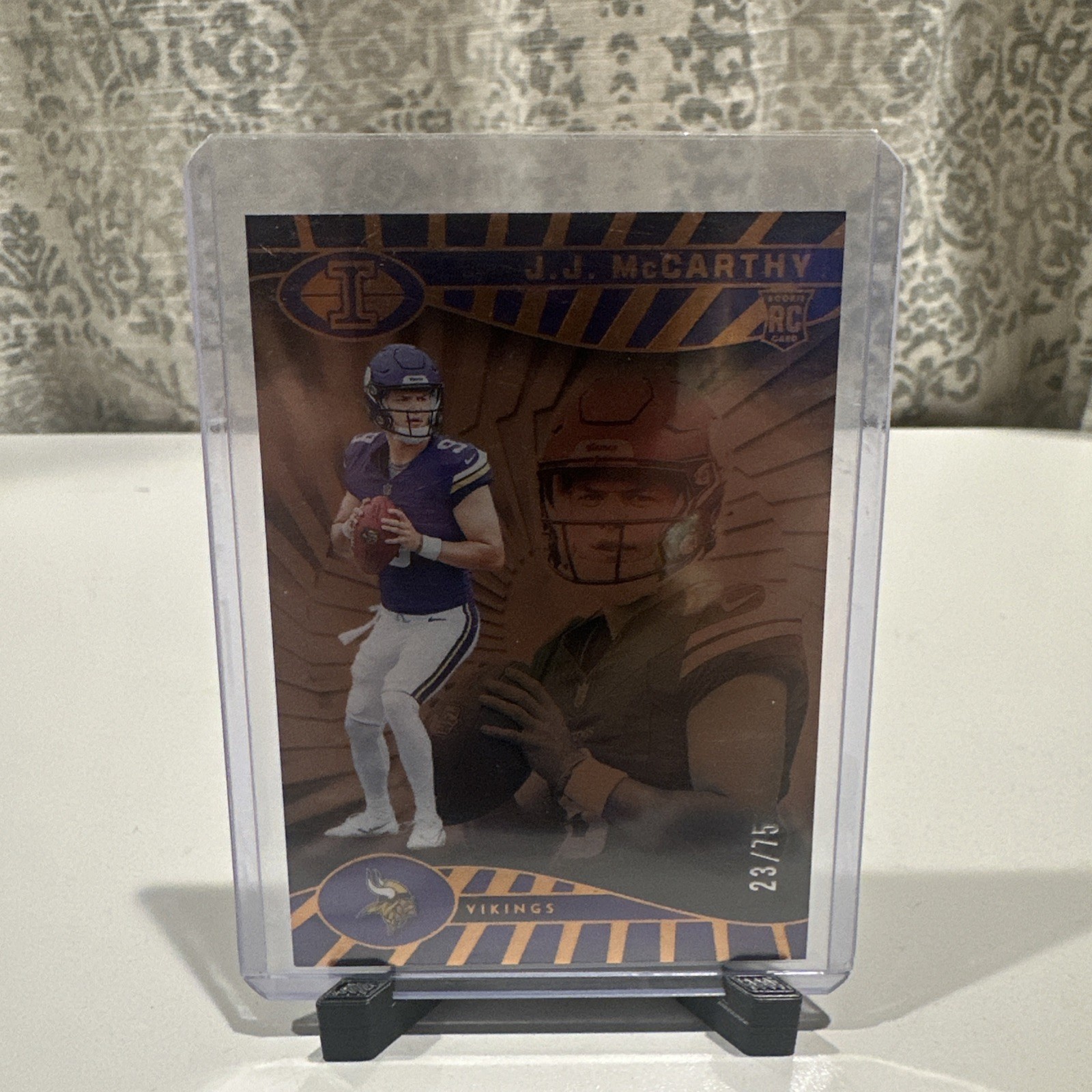 2024 Panini Illusions - J.J. McCarthy #100 Trophy Collection Bronze /75 (RC)