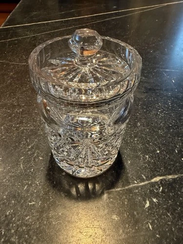 Waterford Crystal Lismore Jam Jelly Honey Condiment Jar Vintage  with Lid