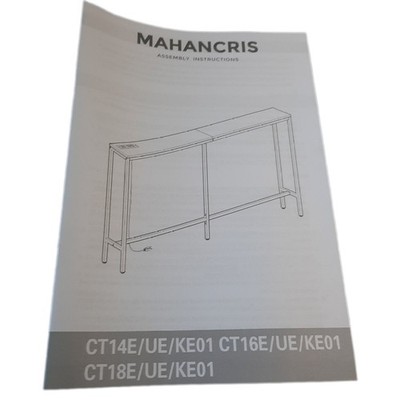 MAHANCRIS Console Table with Power , 180 cm Narrow Sofa Table, Industrial Entryw