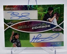 2025 Leaf Vivid Baseball Colorful Combos Noah Schultz Hagen Smith Duo Auto 2/8