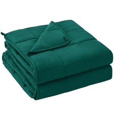 Yescool Weighted Blanket 20 Lb 60x80 Queen/Full Size Dark Green Adults Heavy