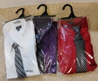 Boys Size XL (14/16) Formal Dress Shirt Long Sleeve w/Striped Tie Lot of 3 NEW