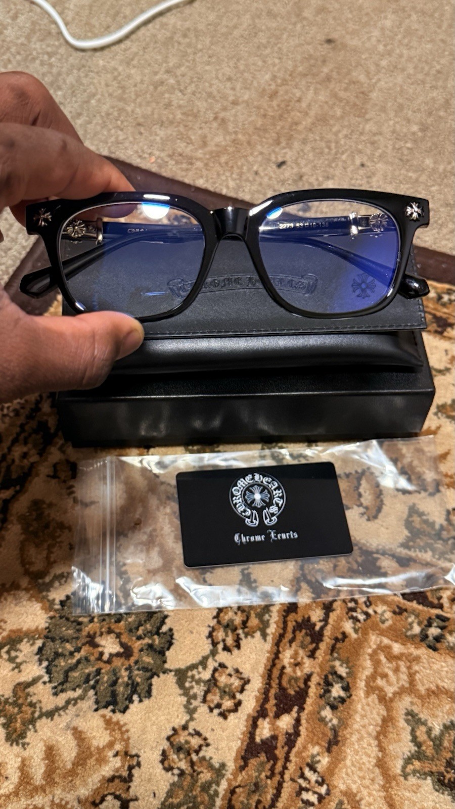 Chrome Heart Glasses Black and Silver thumbnail 2