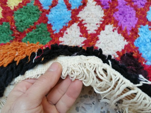 Vintage Marokkanischer Hanadmade Teppich Azilal Berber Tribal Beni Ourain Carpet - Bild 6 von 7