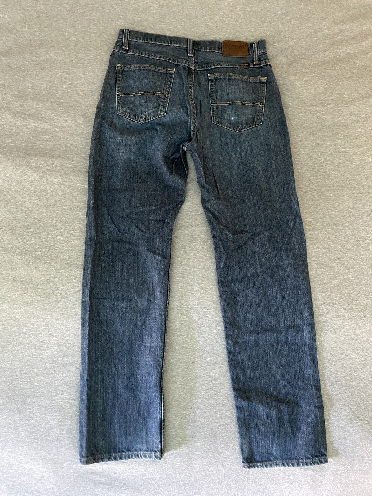 Men's Wrangler Jeans Dark Wash Denim RN 130273 30x32 Relaxed Fit ...