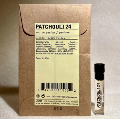 Le Labo Patchouli 24 Eau de Parfum Spray Vial 0.75ml New In Bag