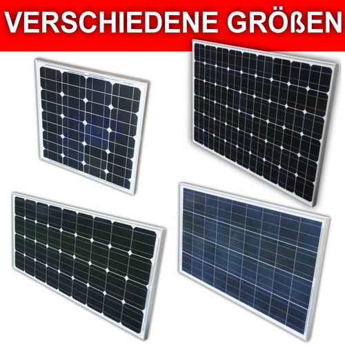 Solarpanel Solarmodul Solarzelle 12V 24Volt 5W 40W 50W 100W 130W 150W 160W 200W - Bild 2 von 12