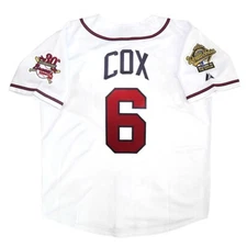 Bobby Cox Atlanta Braves 1995 World Series Home White Jersey Men's (S-3XL)