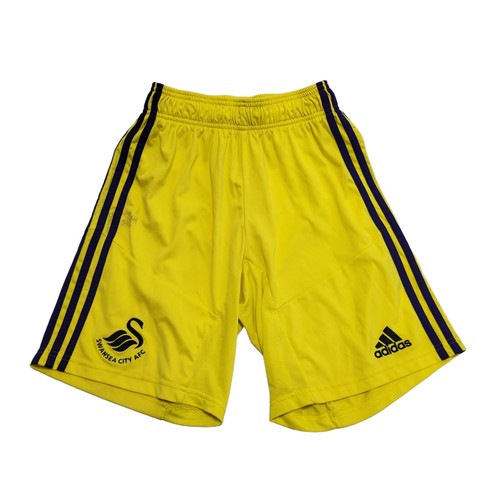 Adidas Yellow Swansea City FC Football Shorts No Pockets UK Men's S W30 AA730 - Picture 1 of 3