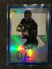 DESMOND TISDOL 2020 Leaf Army All-American BLUE METAL Flag Auto # 5/15 Auburn