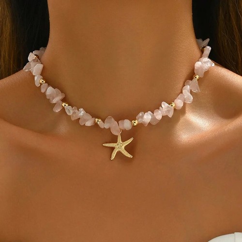 Collana girocollo con perline conchiglia da donna con ciondolo conchiglia stile spiaggia - Foto 6 di 16