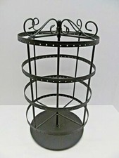 NEW FACTORY SEALED BLACK METAL 4 TIER EARRINGS ORGANIZER JEWELRY RACK DISPLAY