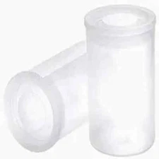 20 Pcs Clear Plastic Film Canisters with Lids 35mm Caliber Empty Camera Reel Box