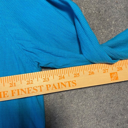 Chicos Damen LEINEN Top Gr. 3 TEAL Chambray lange Rollriegelärmel KNOPFLEISTE - Bild 10 von 11