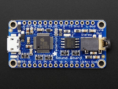 Adafruit Audio FX Sound Board, WAV/OGG Trigger with 16MB Flash Memory, USB,2220 - Picture 2 of 6