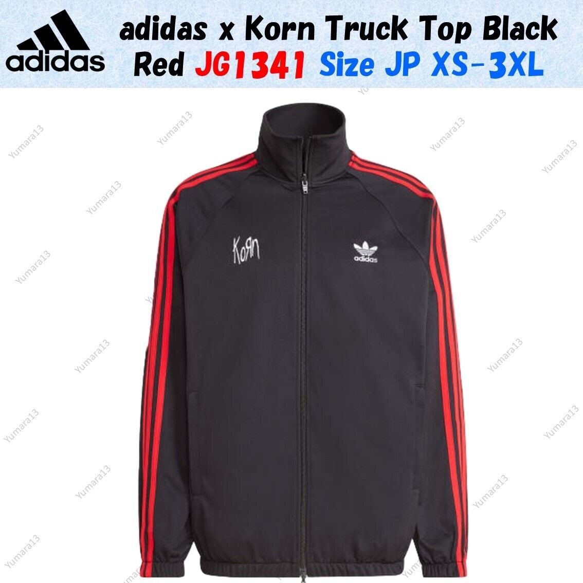 adidas x Korn Truck Top Black Red JG1341 Size JP XS-3XL adidas x Korn Truck Top Black Red JG1341 Size JP XS-3XL