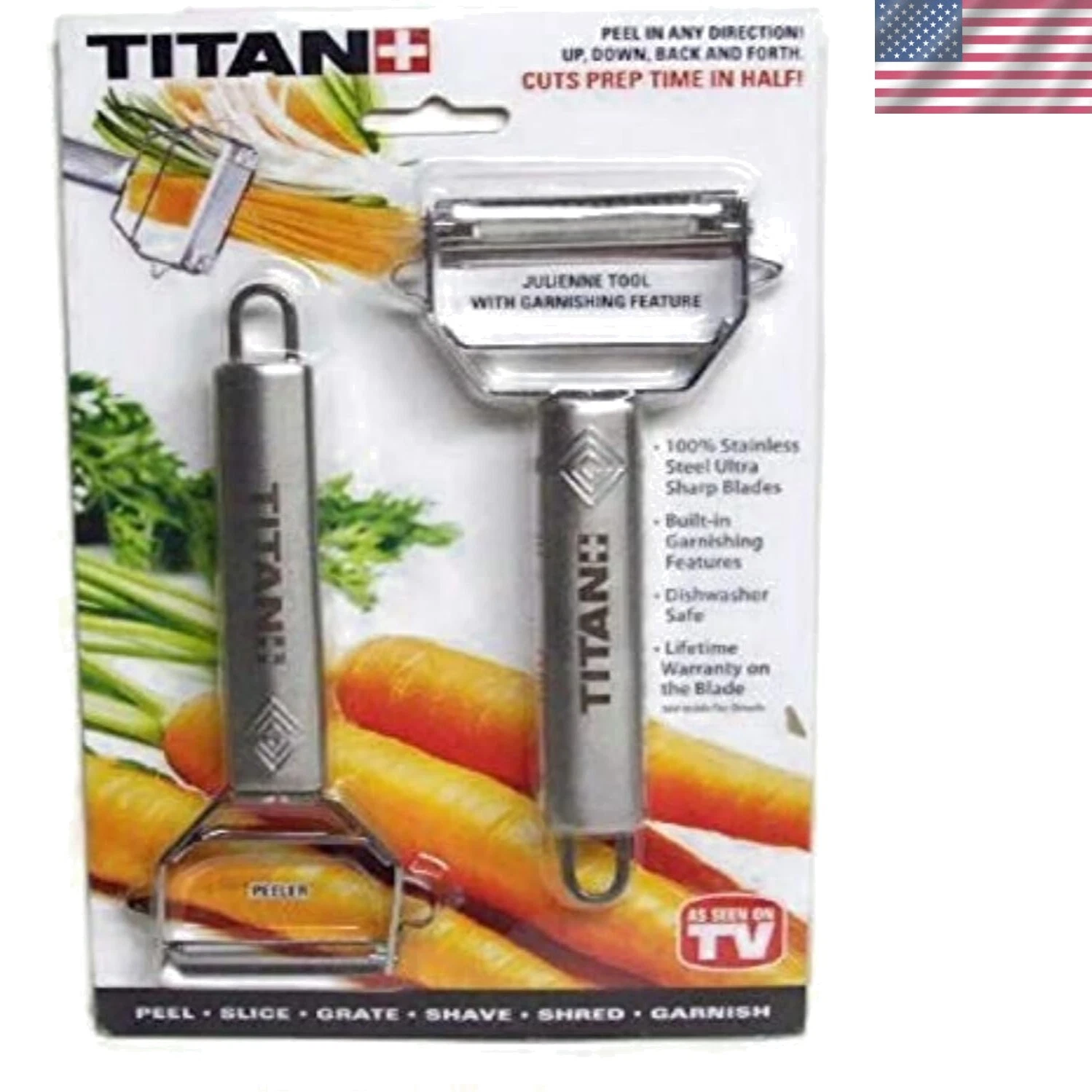 Ergonomic Stainless Steel Peeler - Perfect for Effortless Garnishing & Slicing