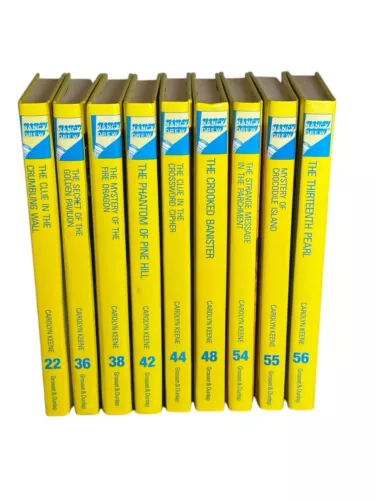 Lot 9 Vintage Nancy Drew Mystery Stories Carolyn Keene Hard Cover Excellent