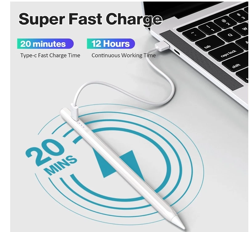 Lápiz óptico para Apple Pencil 2da generación para iPad/iPad Air/iPad Pro/iPad mini Foto 2 de 4