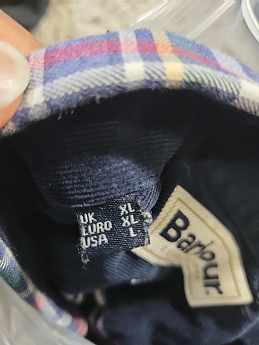 Barbour Flannel Shirt Men's Large Multicolor Plaid Long Sleeve Button Up - Picture 8 of 8