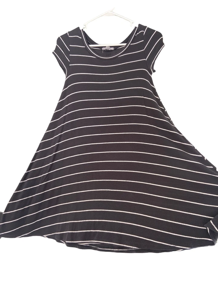 Vestido Camiseta Billabong Mujer XS Rayas Gris Primavera Verano Foto 2 de 4