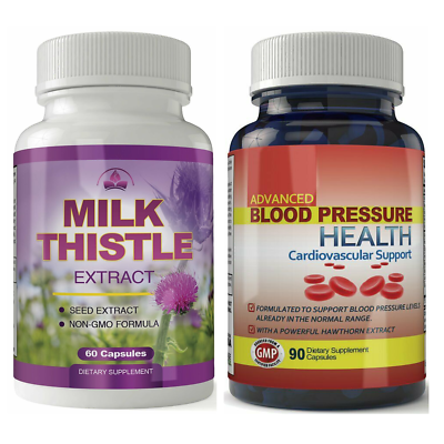 #ad Milk Thistle Extract Liver Detox Pills Blood Pressure Health Dietary Supplement $37.81