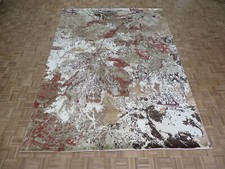 8'11 x 12 Hand Knotted Modern Abstract MultiColor Oriental Rug With Silk G8222