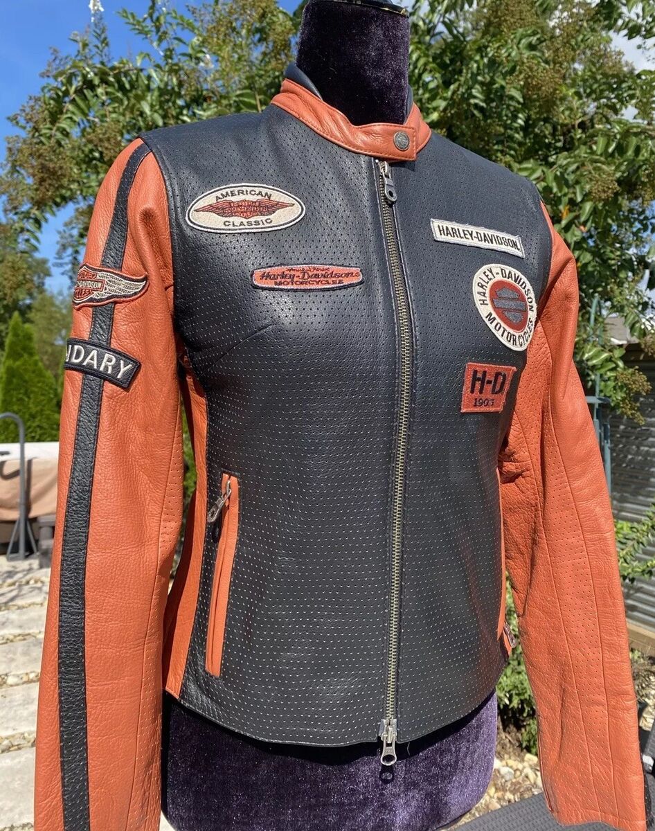 Harley Davidson Women WHIRLWIND Leather Jacket XS Racing Harley Davidson Women WHIRLWIND Leather Jacket XS Racing
