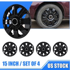 4pcs 15 Black Lacquer Wheel Covers Snap On Full Hub Caps Fit R15 Tire Rim 4pcs 15 Black Lacquer Wheel Covers Snap On Full Hub Caps Fit R15 Tire Rim