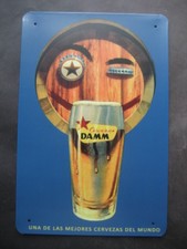 AFFICHE TÔLE BIÈRES DAMM