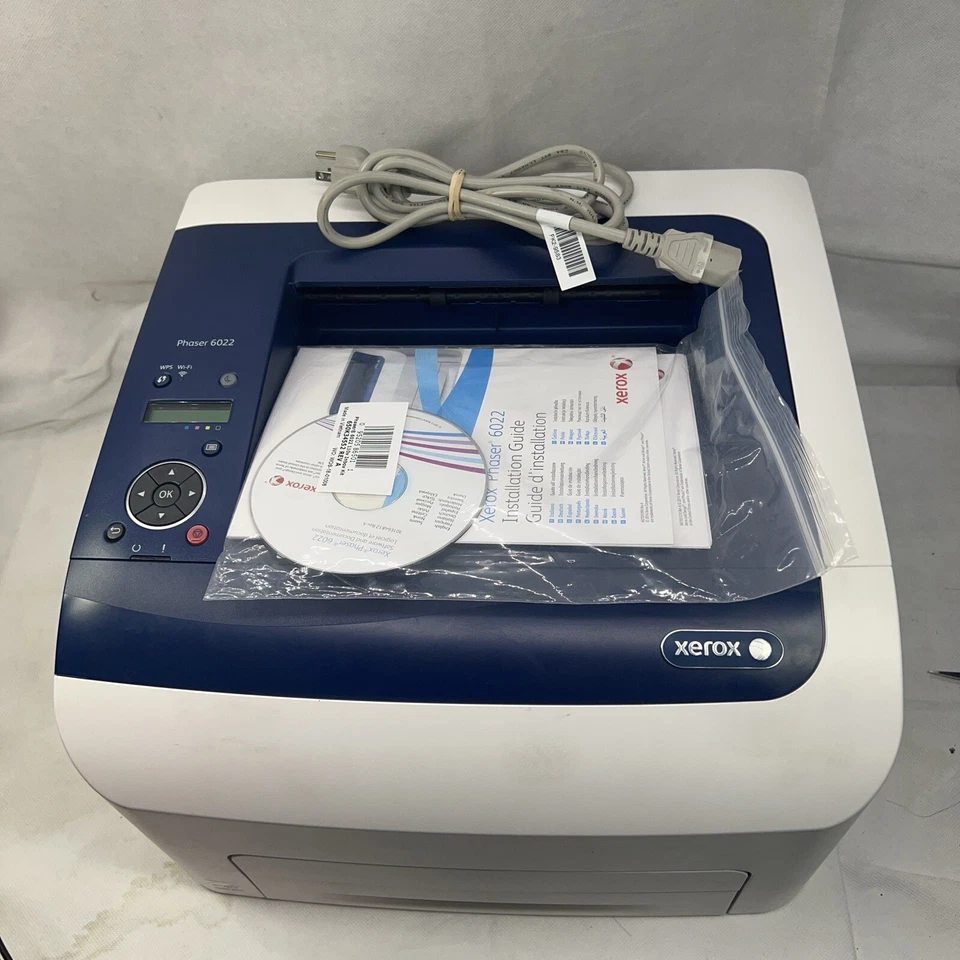 Xerox Color Phaser 6022 Printer 256Mb USB Ethernet Wireless Tested 1342 Pg Count - Image 2 of 4