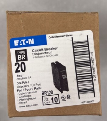 #ad 10 PCS Eaton BR120 Circuit Breaker Black $64.99