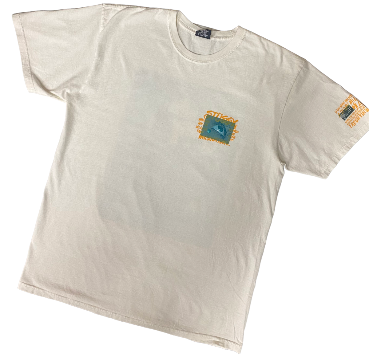 Stussy Mens Stone Love Pig. Dyed T-Shirt - Black / Natural