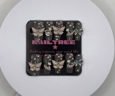 Set unghie acriliche manicure stampa istantanea 10 pezzi donna ragazza donna 