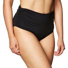 Anne Cole Women's High Waist to Fold Over Shirred Bikini Bottom Swimsuit Medium