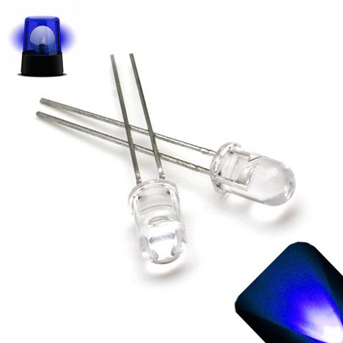 5 x LED 5mm Blue Extra Fast Flashing Blinking Ultra Bright LEDs 6Hz Arduino Mod - Picture 1 of 3