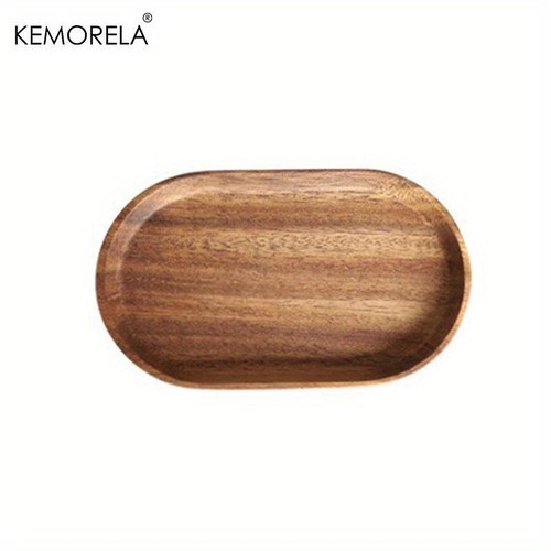 Kemorela Wooden Dessert Plate – Round Japanese-style Snack & Fruit Tray - Picture 8 of 8