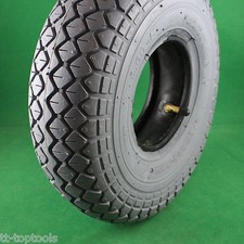 2 x Reifen + Schlauch 4.00-5 ~ 330x100 blaugrau Tire Tube E-Mobil Scooter Talkum