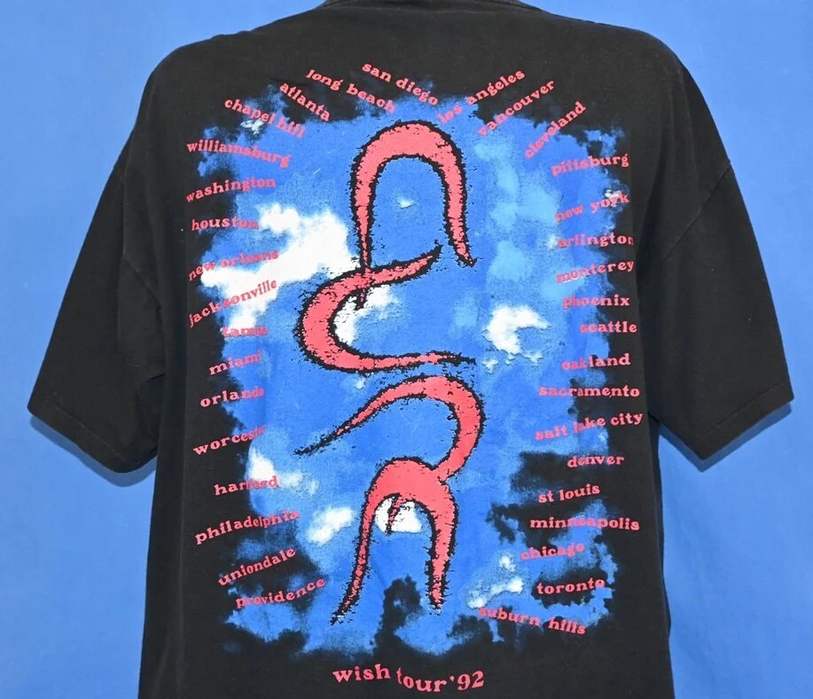 90S THE CURE WISH CONCERT TOUR 1992 ROBERT SMITH T-SHIRT TE8171 | eBay