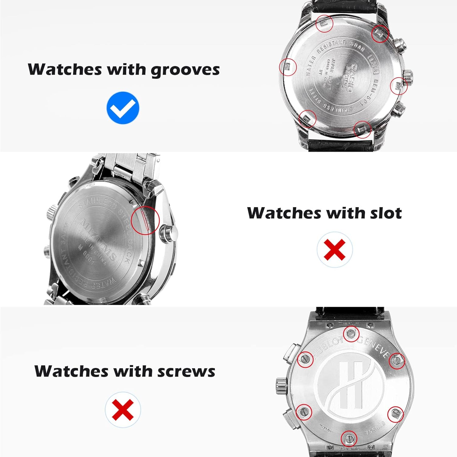 Jorest Watch Battery Replacement Kit, Watch Wrench Back Remover for