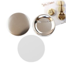 4" 100mm Pin Back Button Parts 1 Shell, 1 Mylar And 1 Pin Back 100 Sets DIY
