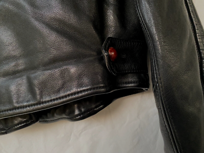 VTG 80s..EMPORIO ARMANI..LEATHER..CROPPED..BLACK..MOTORCYCLE