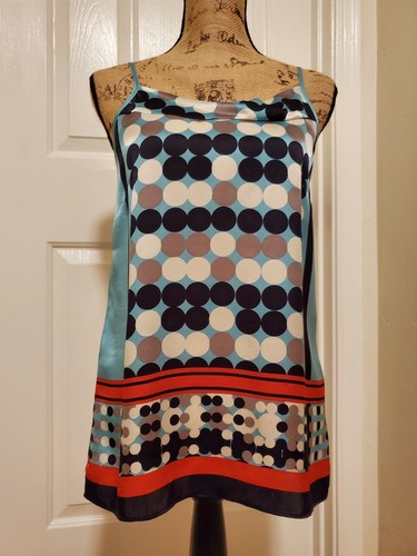 CAbi Women's Size XS Bonjour Collection Spaghetti Strap Top 100% Silk