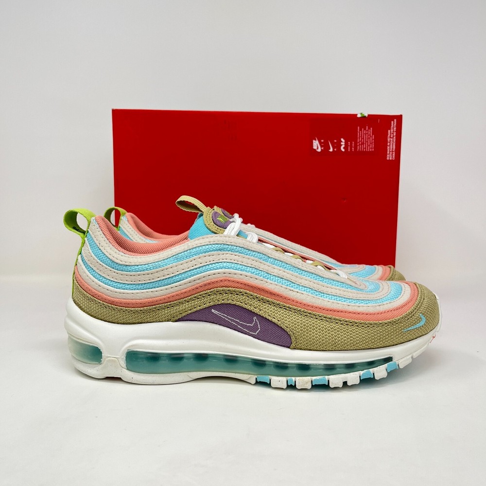 Nike Air Max 97 SE Sail Wheat Grass Athletic Shoes Youth Size 6.5