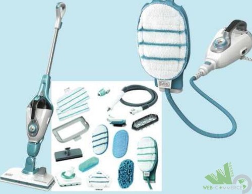 LAVAPAVIMENTI SCOPA A VAPORE B+D STEAM-MOP FSM BLACK+DECKER 17 IN 1 1300  WATT | eBay
