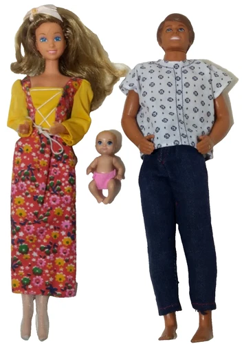BARBIE Doll, w/KEN Doll and a Baby, actually made in 1986 LOT of 3 for 1 price!