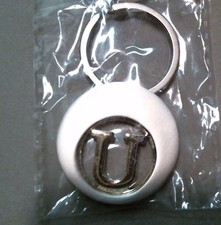 Letter Alphabet Initial "U" BRUSHED GOLD Name Key Chain Holder, FREE SHIP