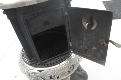 Pot Belly Parlor Coal Wood Cook Stove Heater Great Western Colonial Oak  216A | eBay