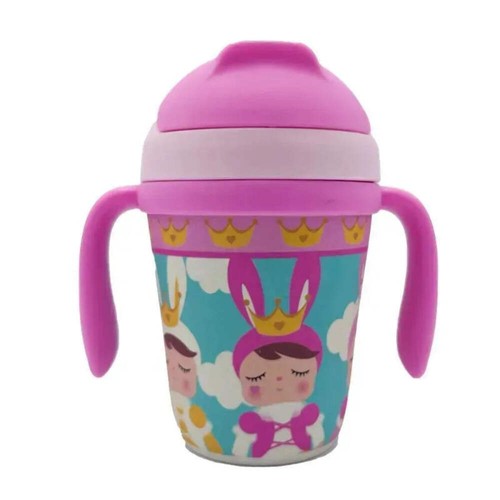 Primo Passi - Bamboo Fiber Kids Cup With Handle/Straw, Metoo - Picture 3 of 3