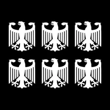 Small German Eagle set of 6 Vinyl Decals Phone German Eagle Stickers Sheet